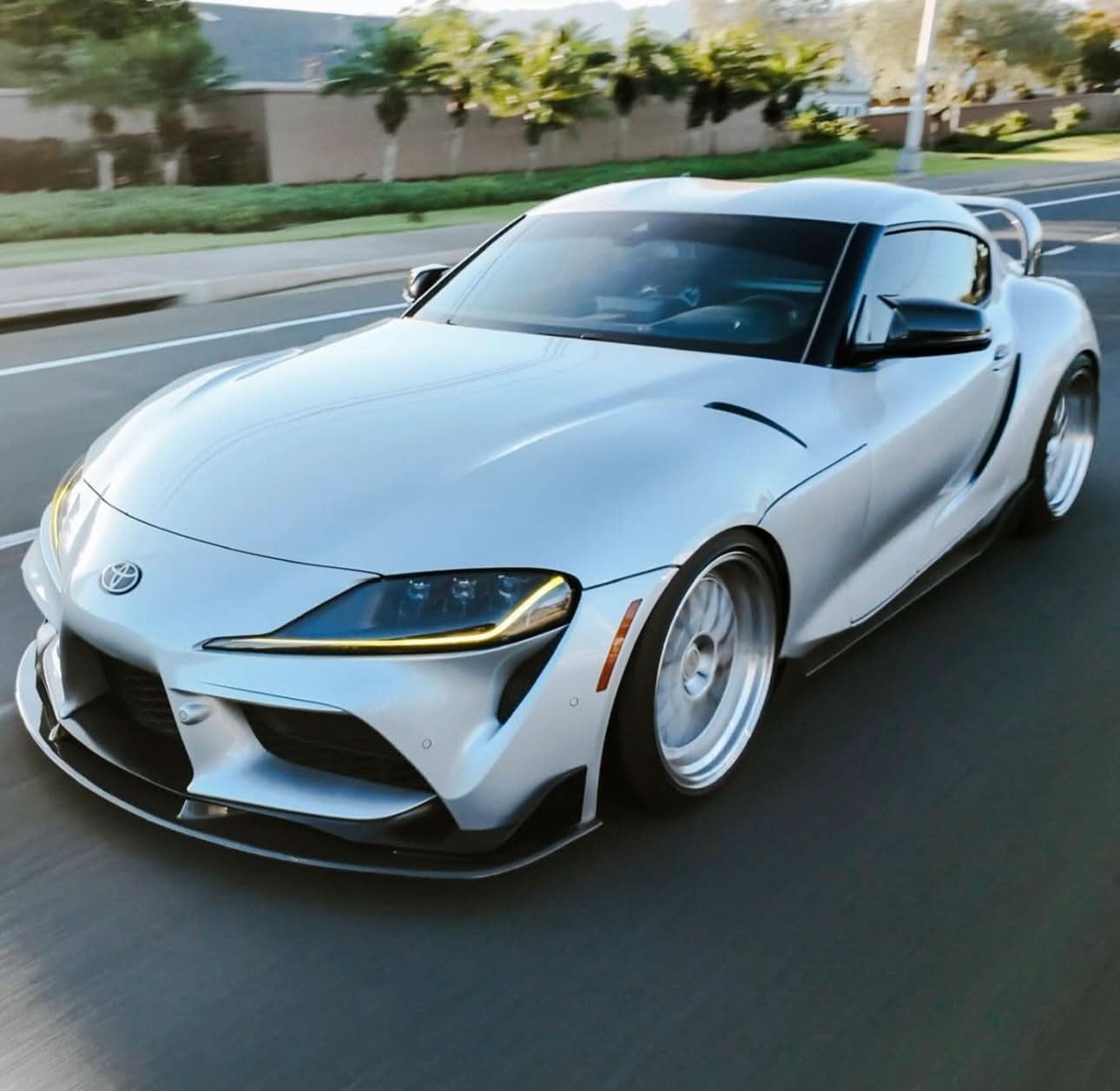 Gloss Black Front Lip – Toyota GR Supra A90 / A91 (2020–2024) - Exotics Carbon Design