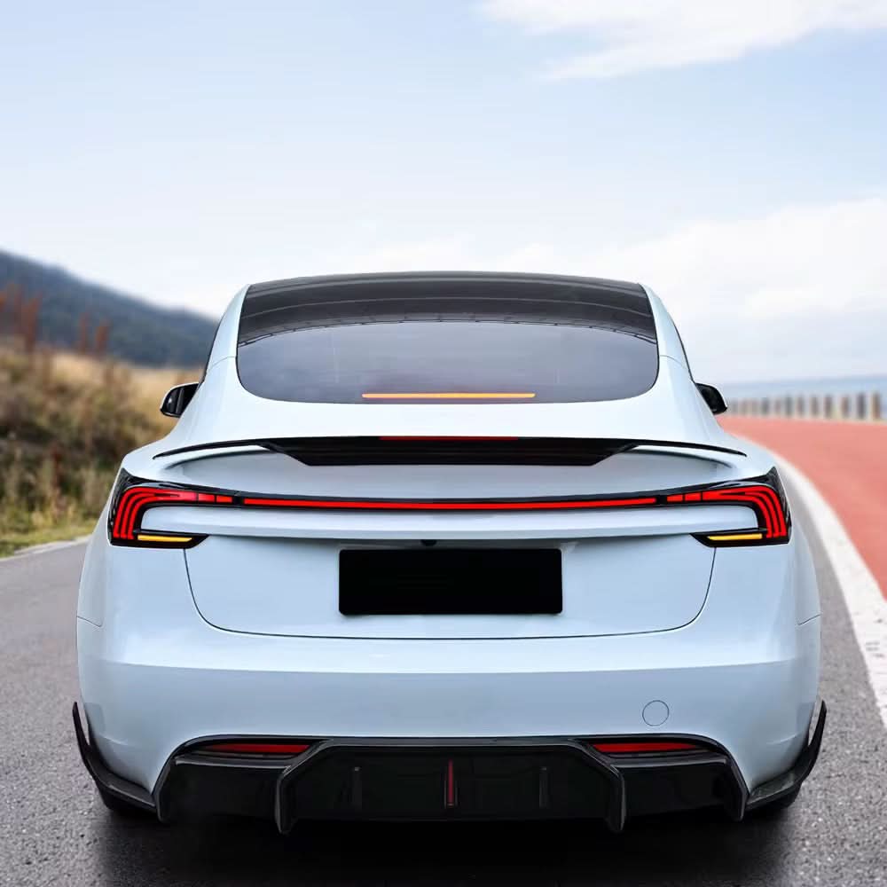 Gloss Black Trunk Spoiler – Tesla Model 3 Highland (2024–2025) - Exotics Carbon Design