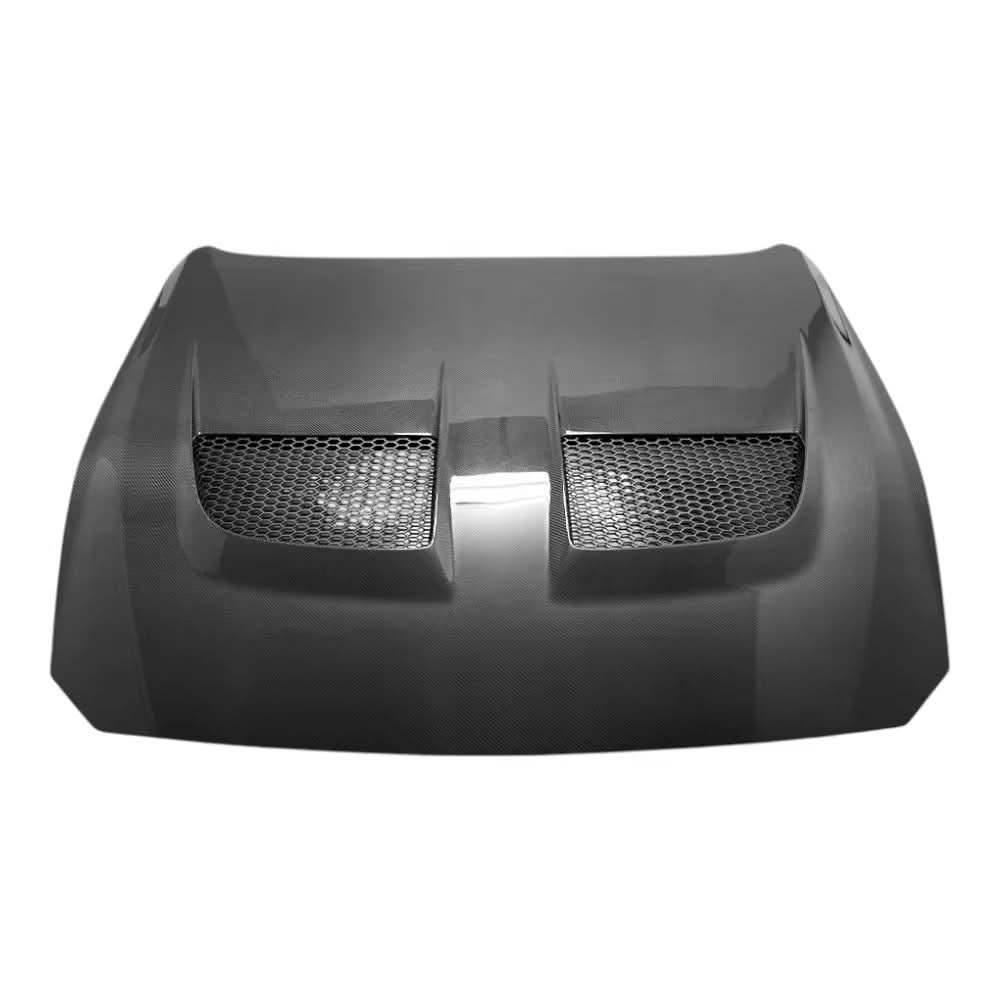 GTD Style Carbon Fiber Vented Front Hood – Ford Mustang (2024+) - Exotics Carbon Design