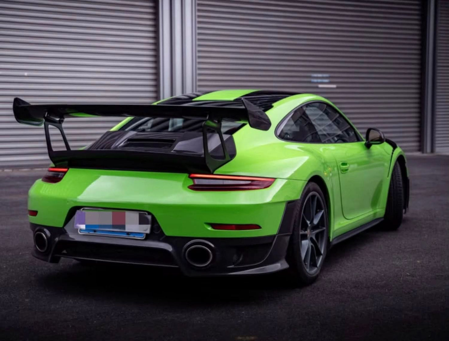 GTR Style Carbon Fiber Rear Wing - Porsche 911 (991.2) GT2 RS - Exotics Carbon Design