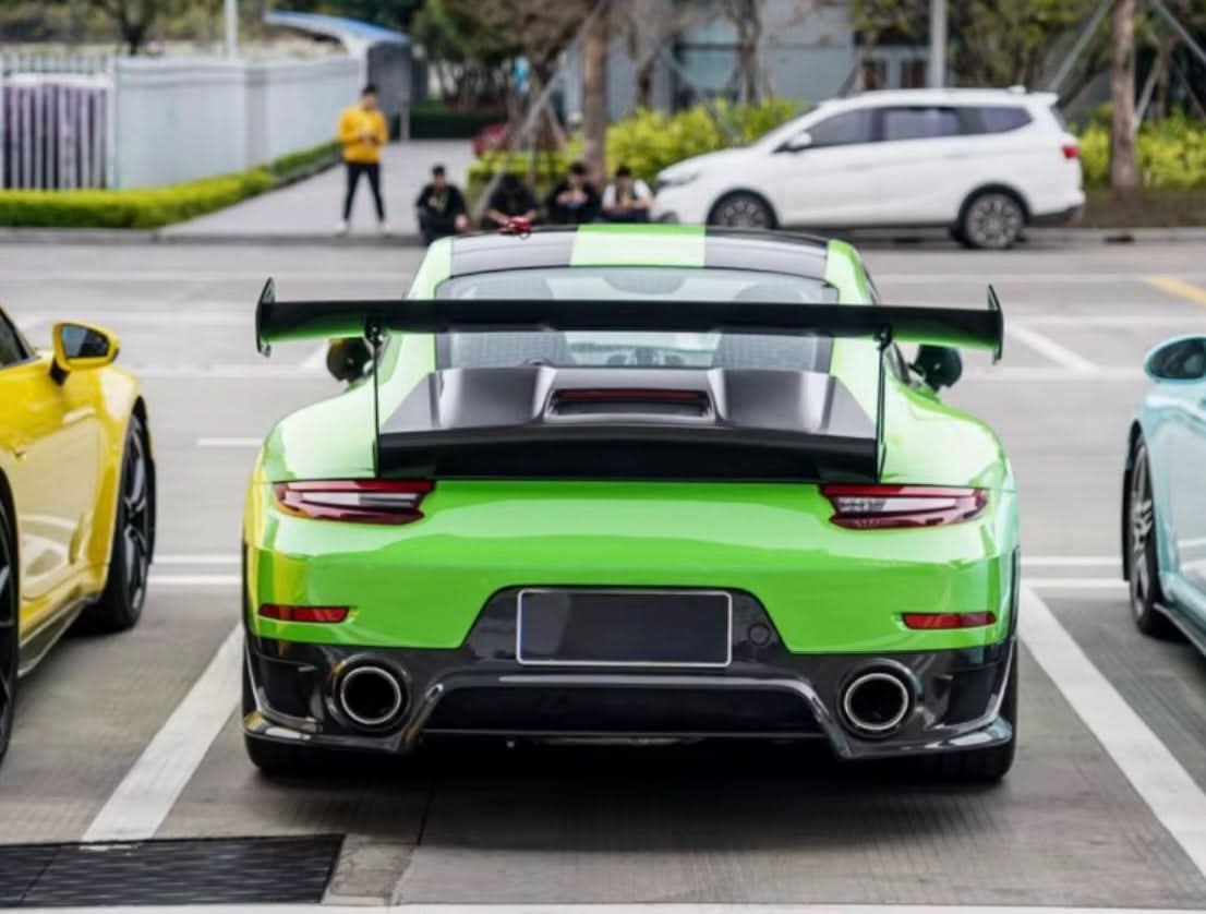 GTR Style Carbon Fiber Rear Wing - Porsche 911 (991.2) GT2 RS - Exotics Carbon Design