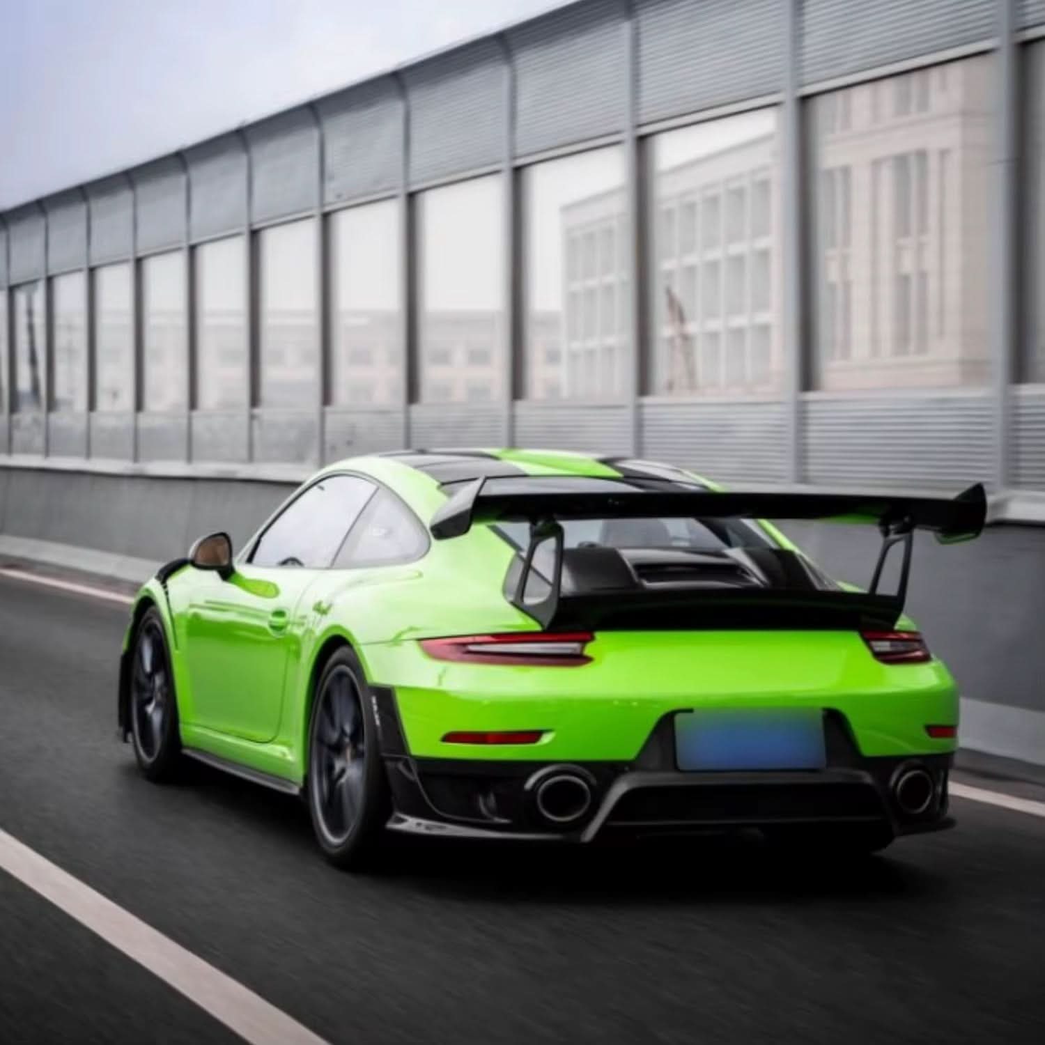 GTR Style Carbon Fiber Rear Wing - Porsche 911 (991.2) GT2 RS - Exotics Carbon Design