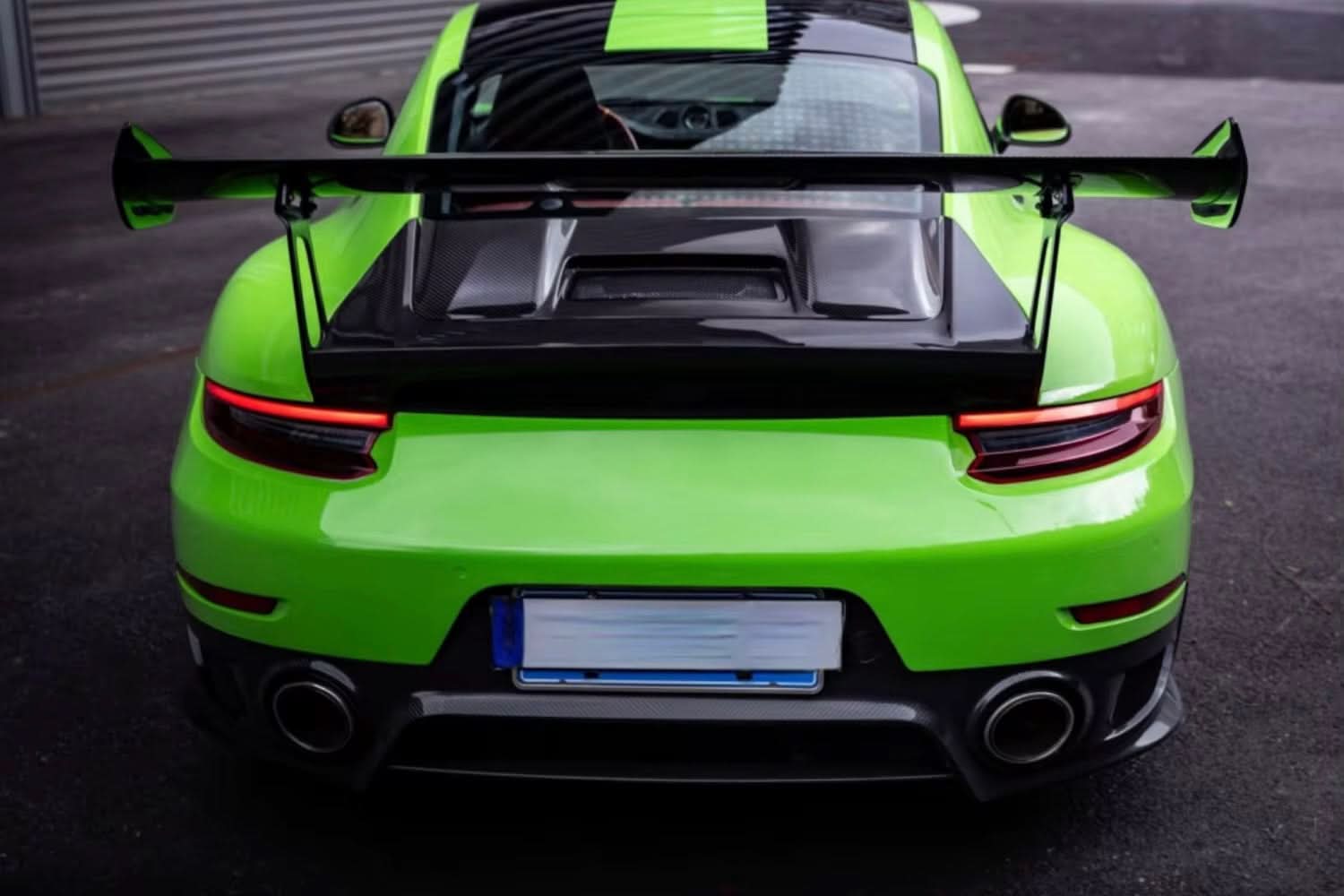GTR Style Carbon Fiber Rear Wing - Porsche 911 (991.2) GT2 RS - Exotics Carbon Design
