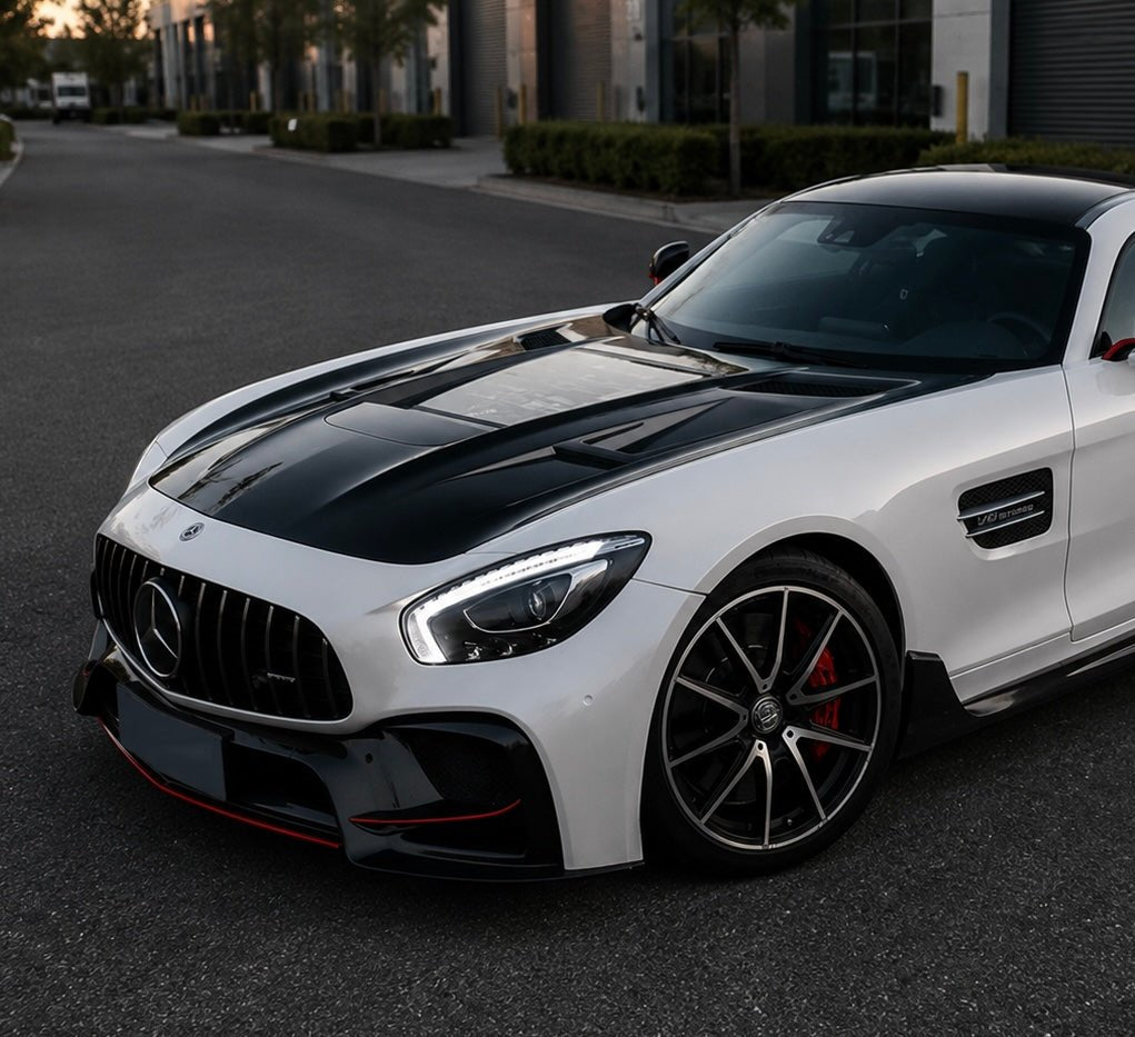IMP Style Carbon Fiber Vented Hood Performance Upgrade – Mercedes AMG GT (2015–2023) - Exotics Carbon Design