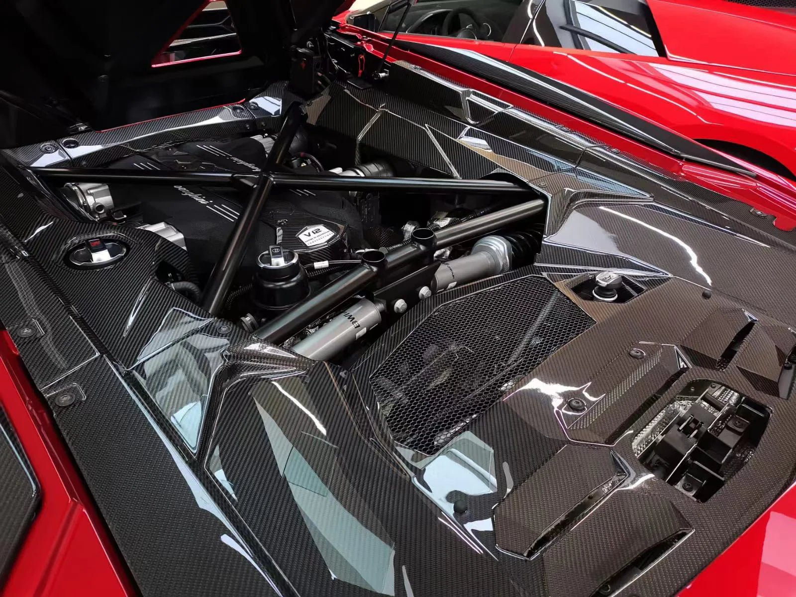 Lamborghini Aventador LP700 - Carbon Fiber Engine Compartment Cover - Exotics Carbon Design