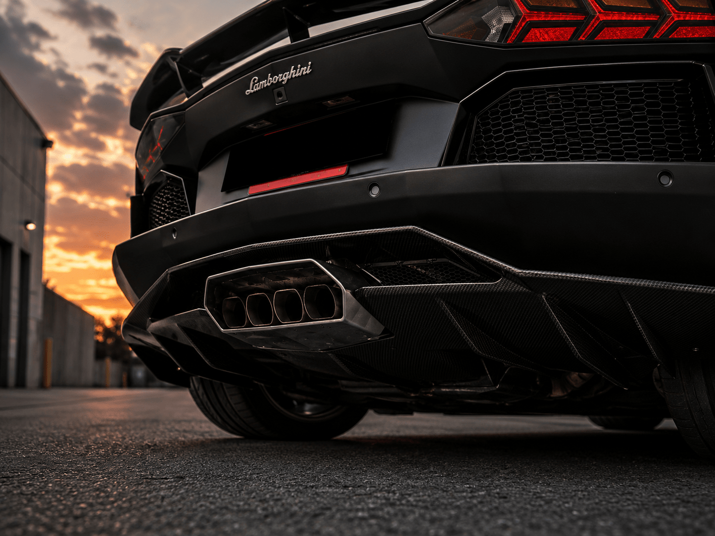 Lamborghini Aventador LP700 - Exotic Design Carbon Fiber Rear Diffuser - Exotics Carbon Design