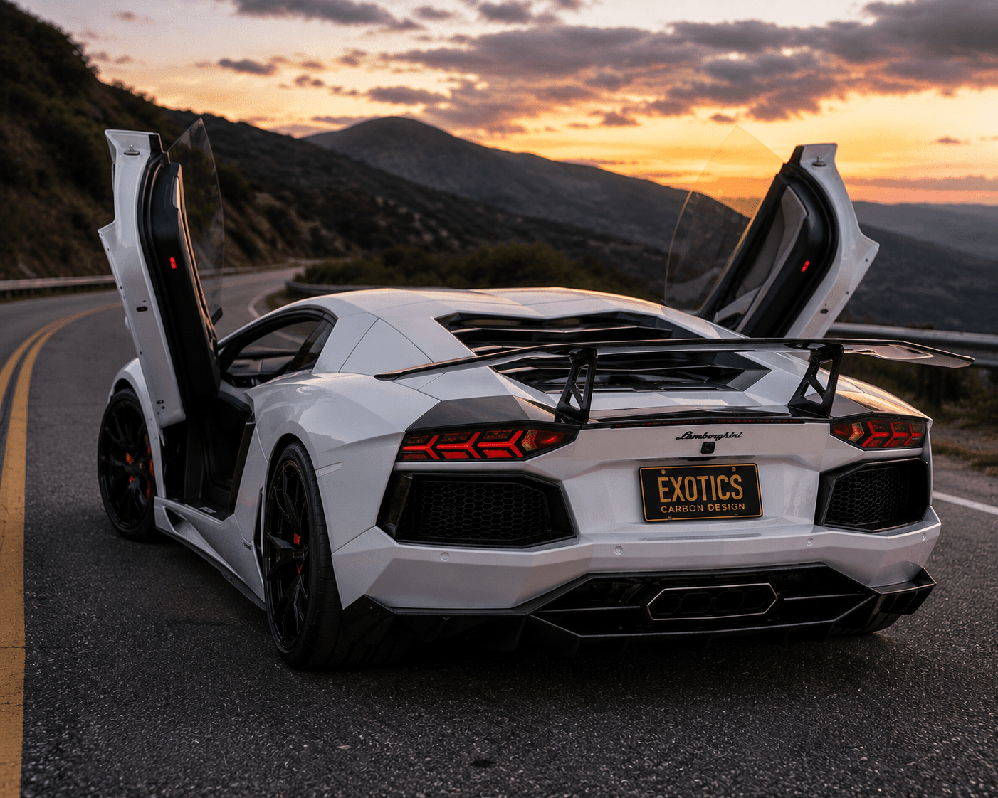 Lamborghini Aventador LP700 - Exotic Design Carbon Fiber Rear Wing - Exotics Carbon Design