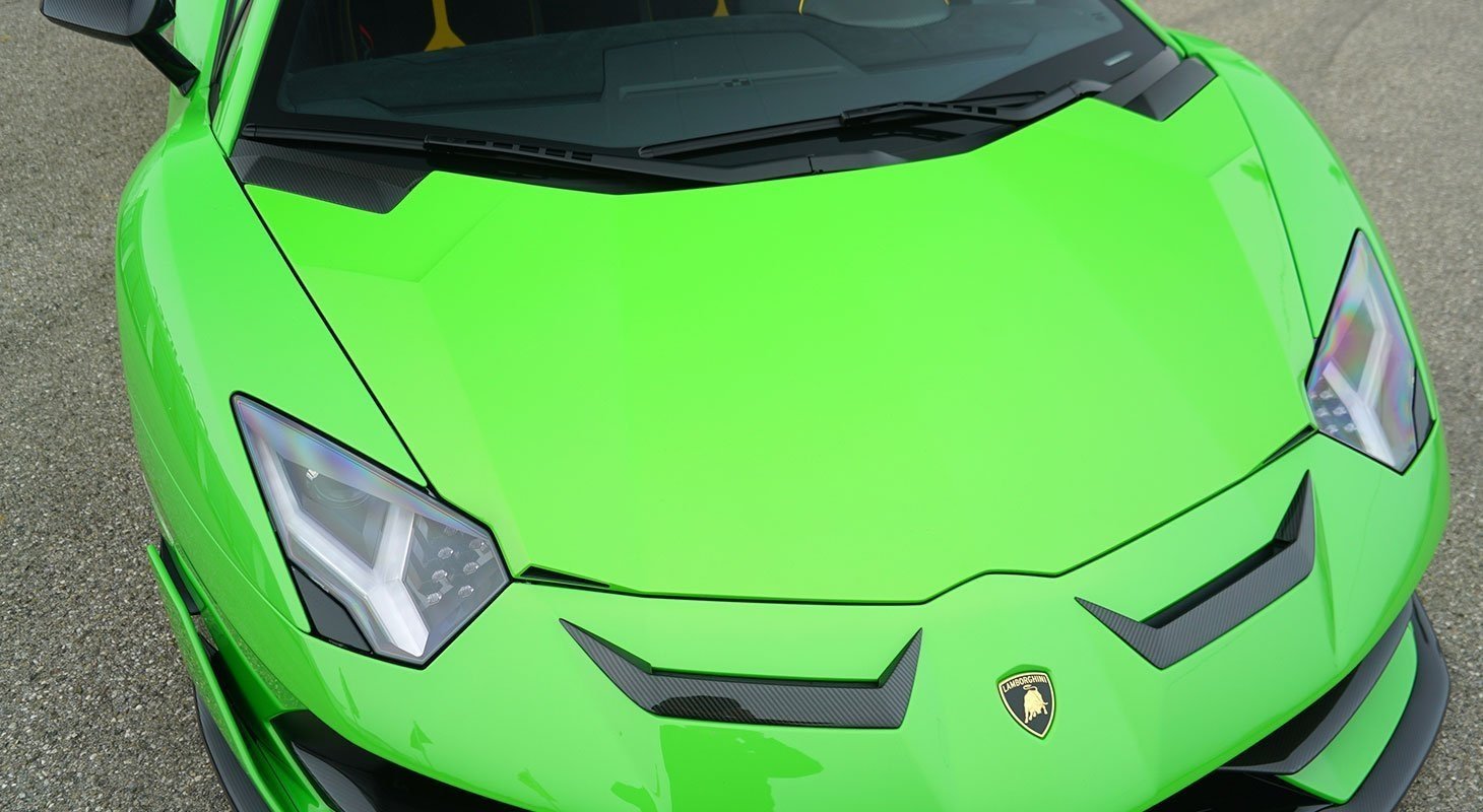 Lamborghini Aventador SVJ Carbon Fiber Front Bumper Vent Trim - Exotics Carbon Design