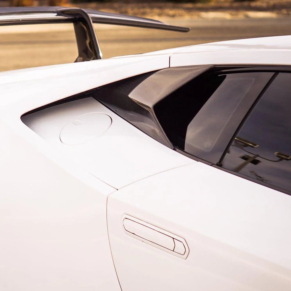 Lamborghini Huracán Carbon Fiber Side Window Scoops - Exotics Carbon Design