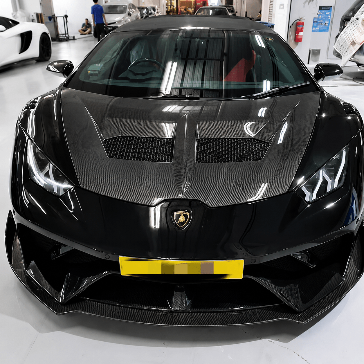 Lamborghini Huracán Carbon Fiber Vented Race Hood - Exotics Carbon Design