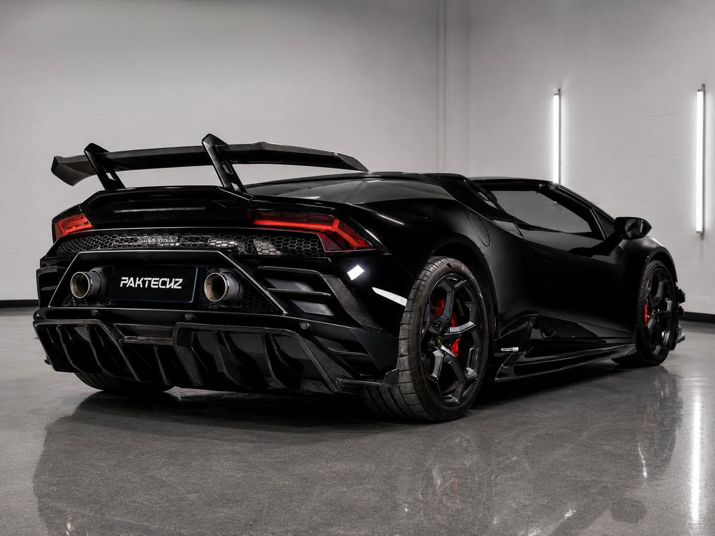 Lamborghini Huracan EVO Carbon Fiber Swan Neck Wing - Exotics Carbon Design