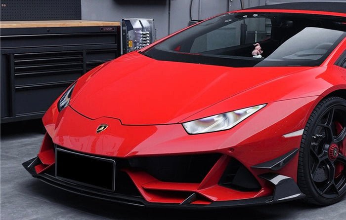 Lamborghini Huracan EVO IMP Style Carbon Fiber Front Lip - Exotics Carbon Design