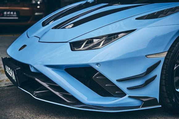 Lamborghini Huracan EVO PK Style Carbon Fiber Front Lip - Exotics Carbon Design