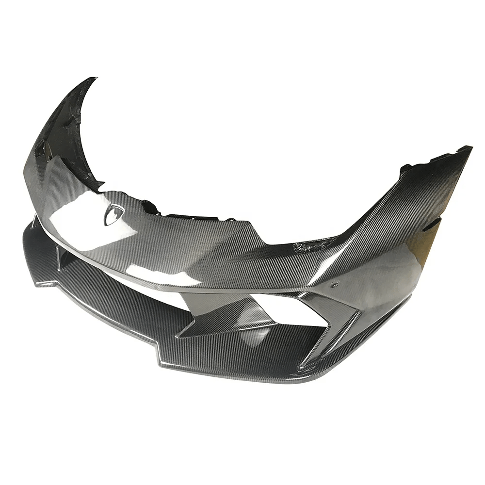 Lamborghini Huracan LP580 / LP610 – V Style Pre - Preg Carbon Fiber Front Bumper - Exotics Carbon Design
