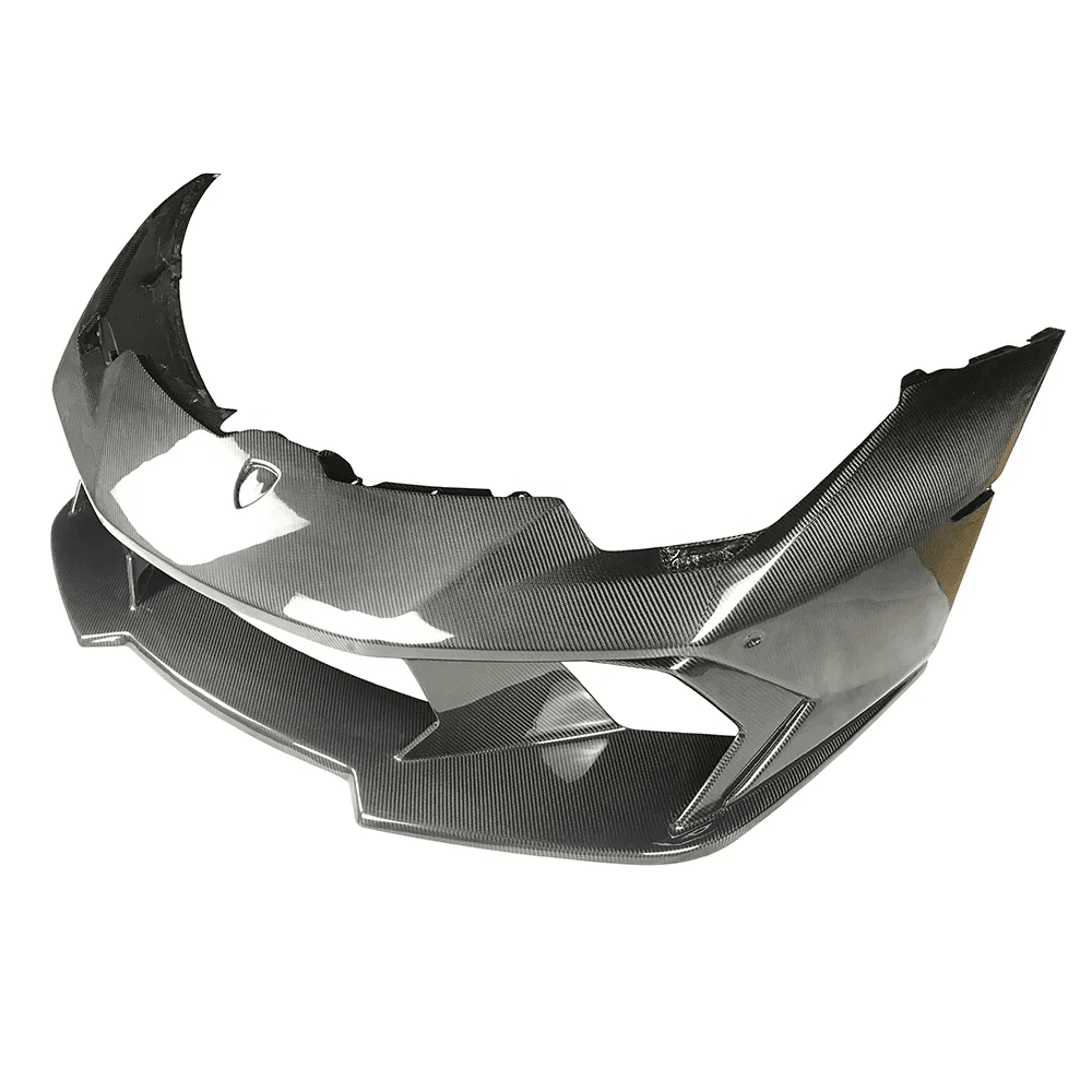 Lamborghini Huracan LP580 / LP610 – V Style Pre-Preg Carbon Fiber Front Bumper - Exotics Carbon Design