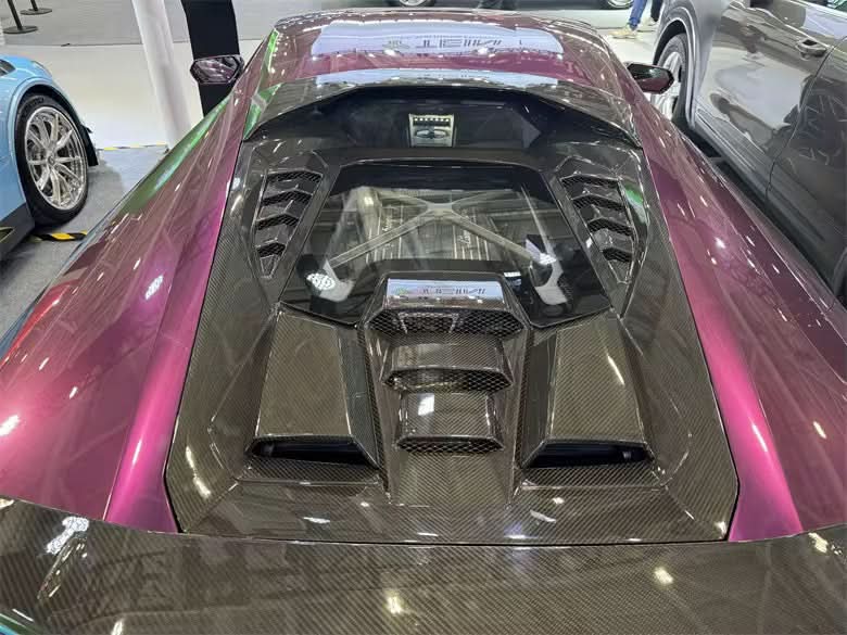 Lamborghini Huracan LP610 / LP580 / EVO / Tecnica (2015-2025) - Dry Carbon Fiber Rear Engine Hood (Tecnica Style) - Exotics Carbon Design