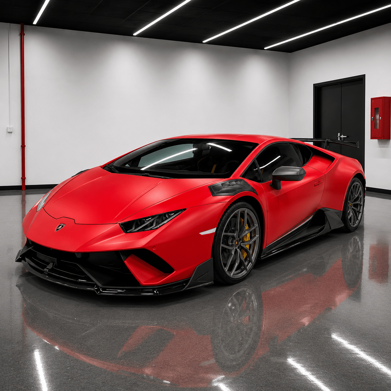 Lamborghini Huracan Performante APR Style Carbon Fiber Front Lip - Exotics Carbon Design