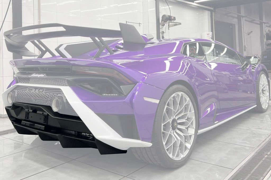 Lamborghini Huracan STO Dry Carbon Fiber Rear Diffuser - Exotics Carbon Design