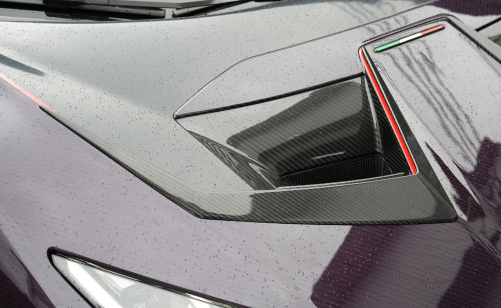 Lamborghini Huracan STO Outer Carbon Fiber Hood Trim - Exotics Carbon Design