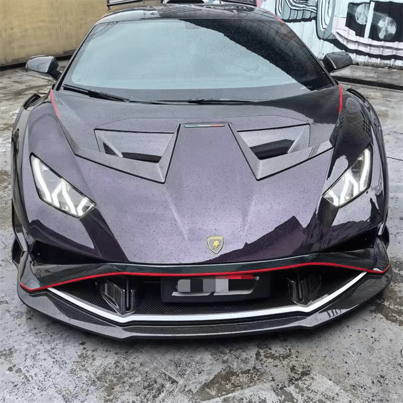 Lamborghini Huracan STO Outer Carbon Fiber Hood Trim - Exotics Carbon Design