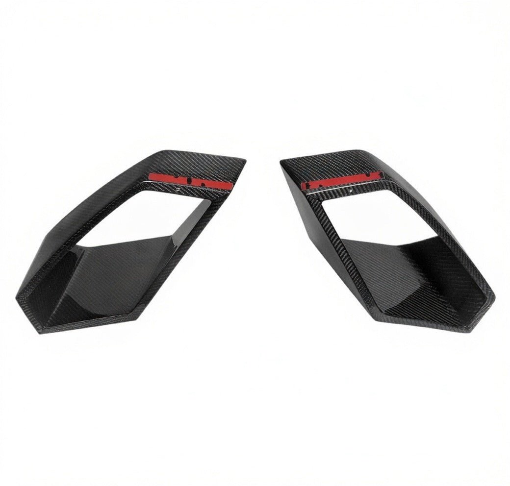 Lamborghini Huracán V-Style Carbon Fiber Aero Air Intake Bezels - Exotics Carbon Design