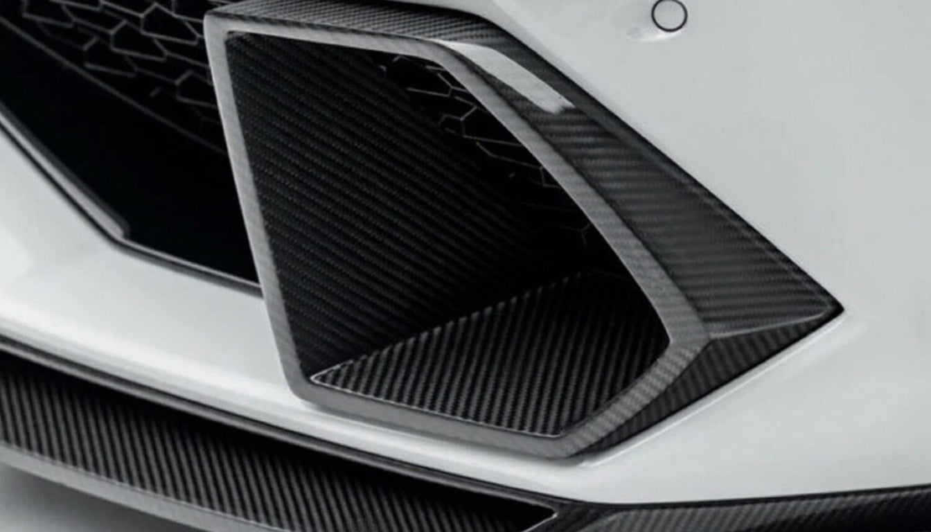 Lamborghini Huracán V-Style Carbon Fiber Aero Air Intake Bezels - Exotics Carbon Design