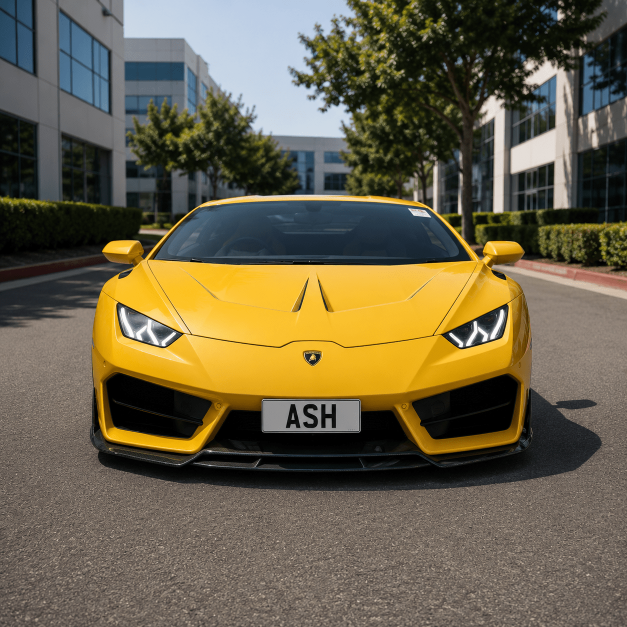 Lamborghini Huracan V Style Carbon Fiber Front Lip - Exotics Carbon Design