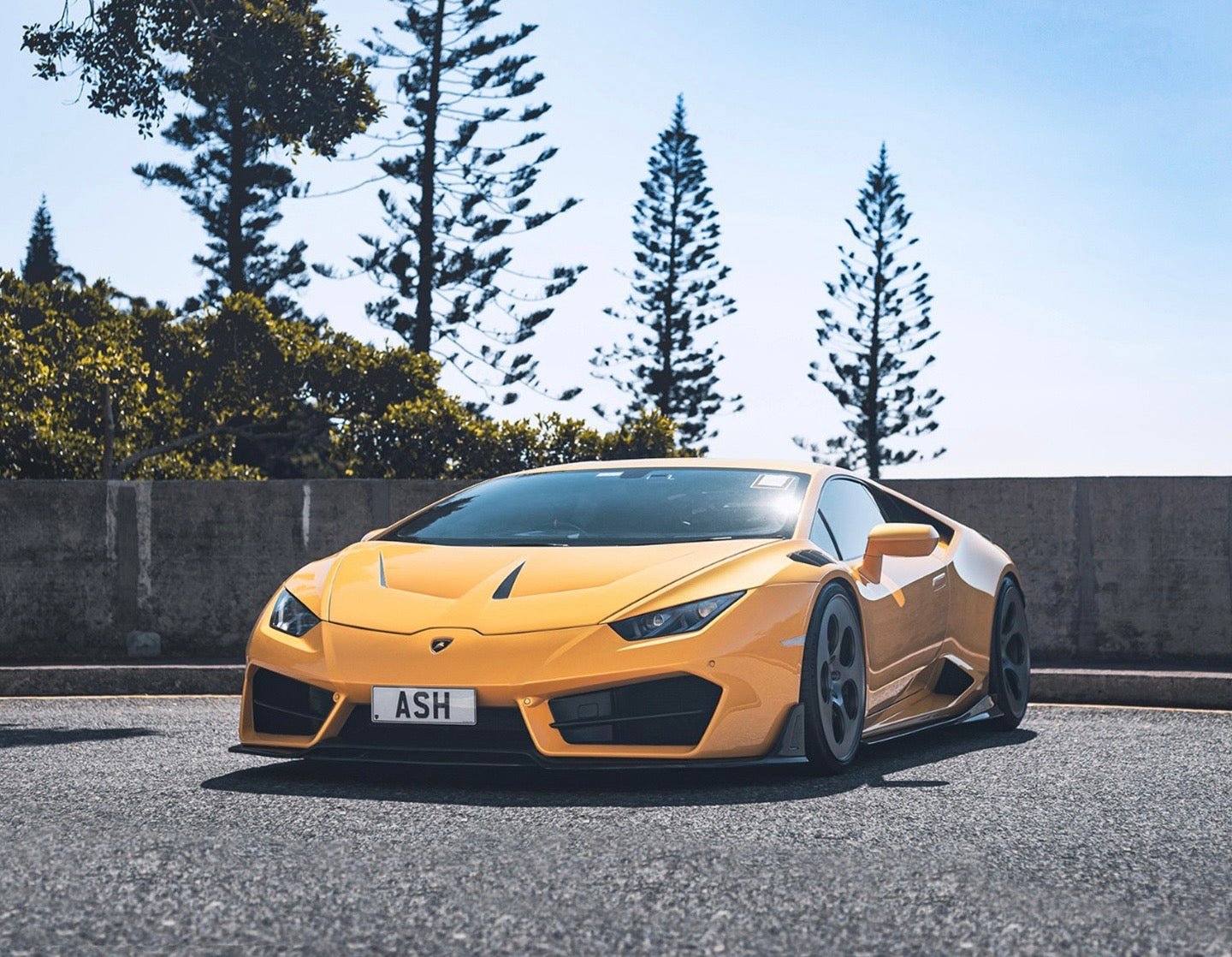 Lamborghini Huracan V Style Carbon Fiber Front Lip - Exotics Carbon Design