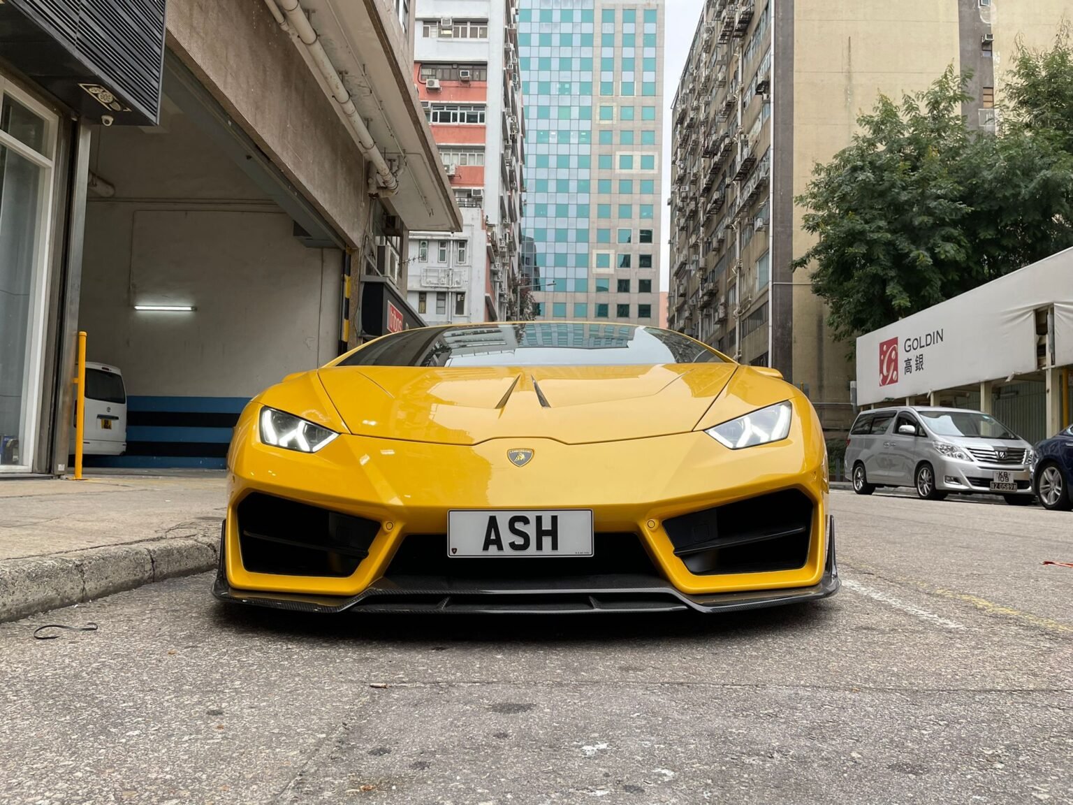 Lamborghini Huracan V Style Carbon Fiber Front Lip - Exotics Carbon Design