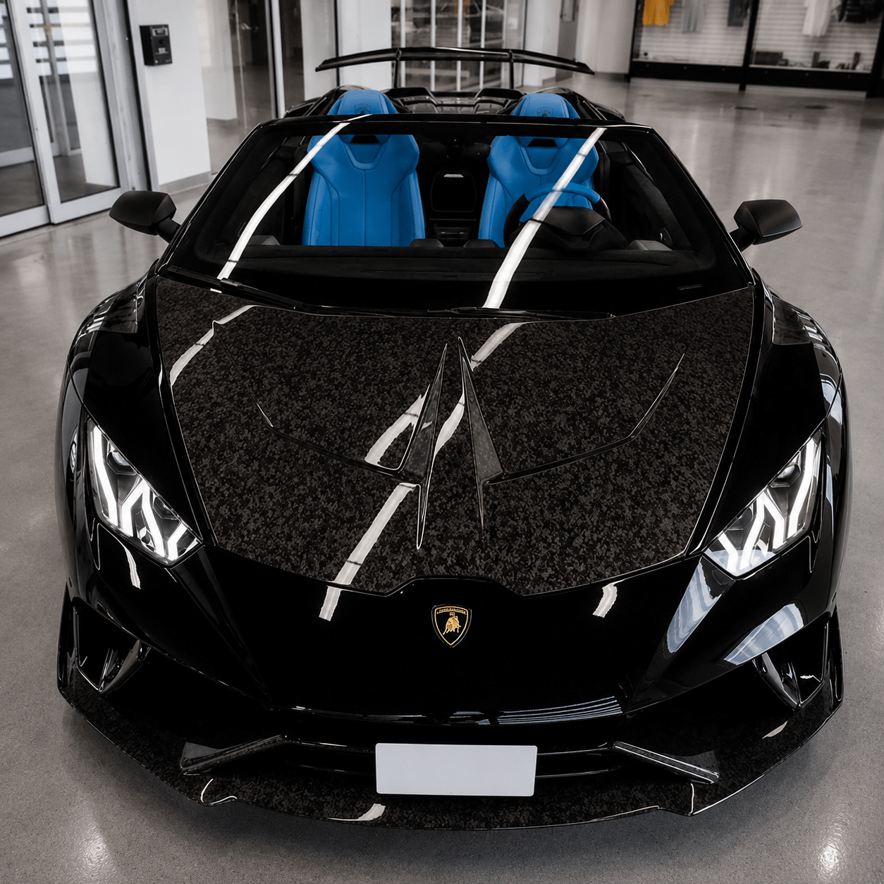 Lamborghini Huracan V Style Vented Carbon Fiber Hood - Exotics Carbon Design