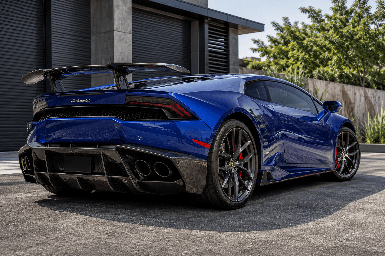 Lamborghini Hurucan - LW Style Carbon Fiber Rear Diffuser - Exotics Carbon Design
