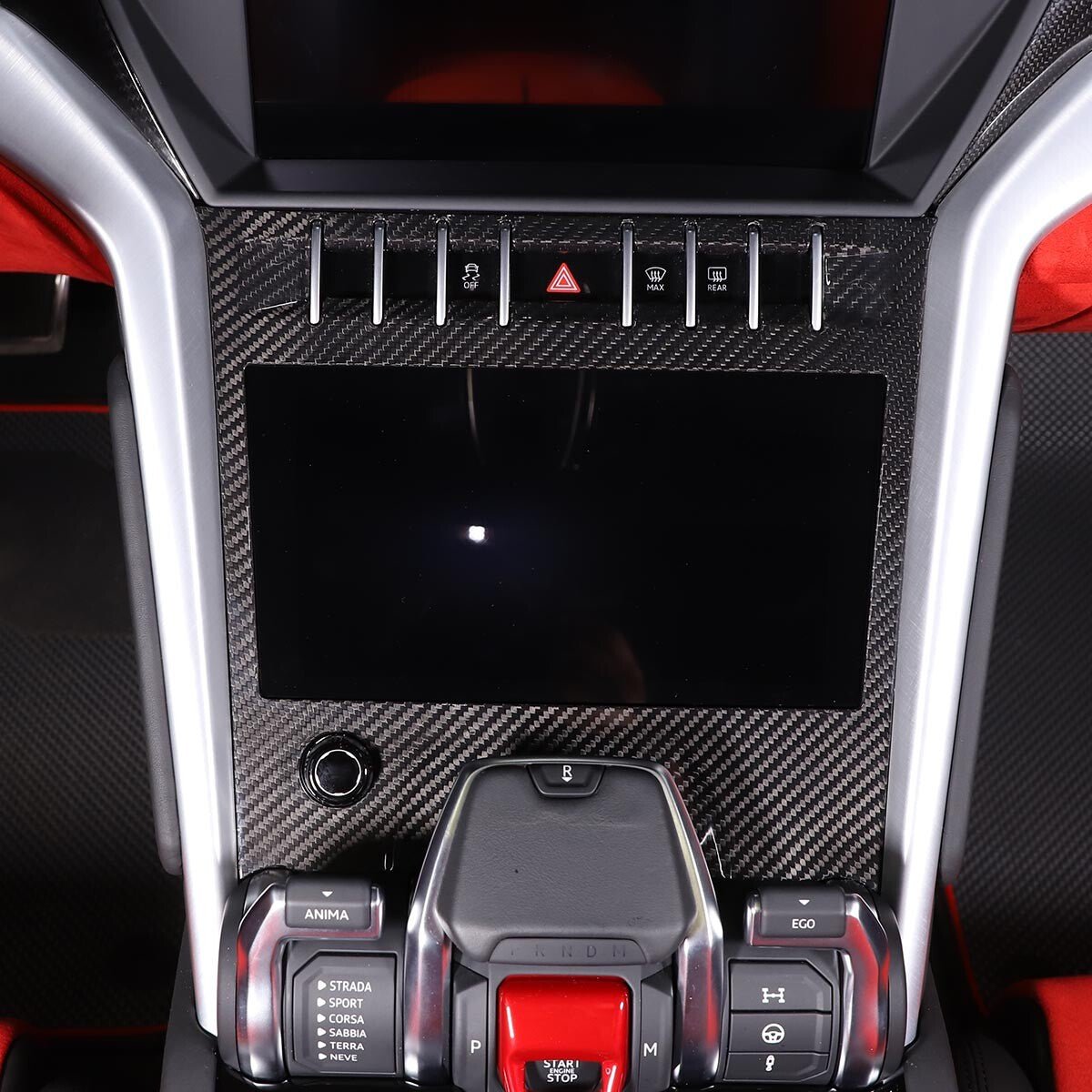 Lamborghini Urus Carbon Fiber Center Screen Dash Panel - Exotics Carbon Design