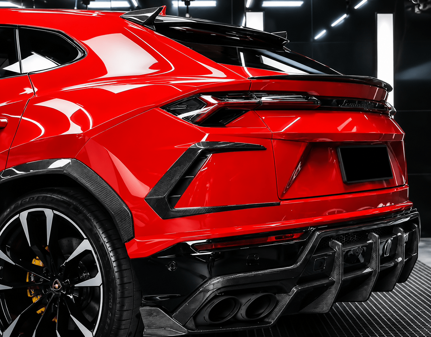 Lamborghini Urus Carbon Fiber Rear Spoiler - Exotics Carbon Design