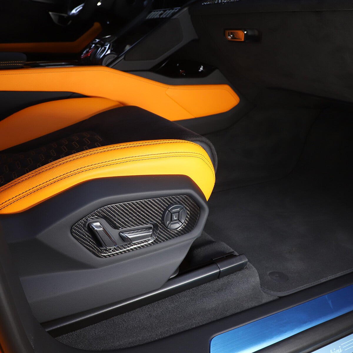 Lamborghini Urus Carbon Fiber Seat Adjustment Handle Trim - Exotics Carbon Design
