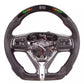 LED Carbon Fiber & Leather Steering Wheel - Maserati Ghibli (2014–2022) - Exotics Carbon Design
