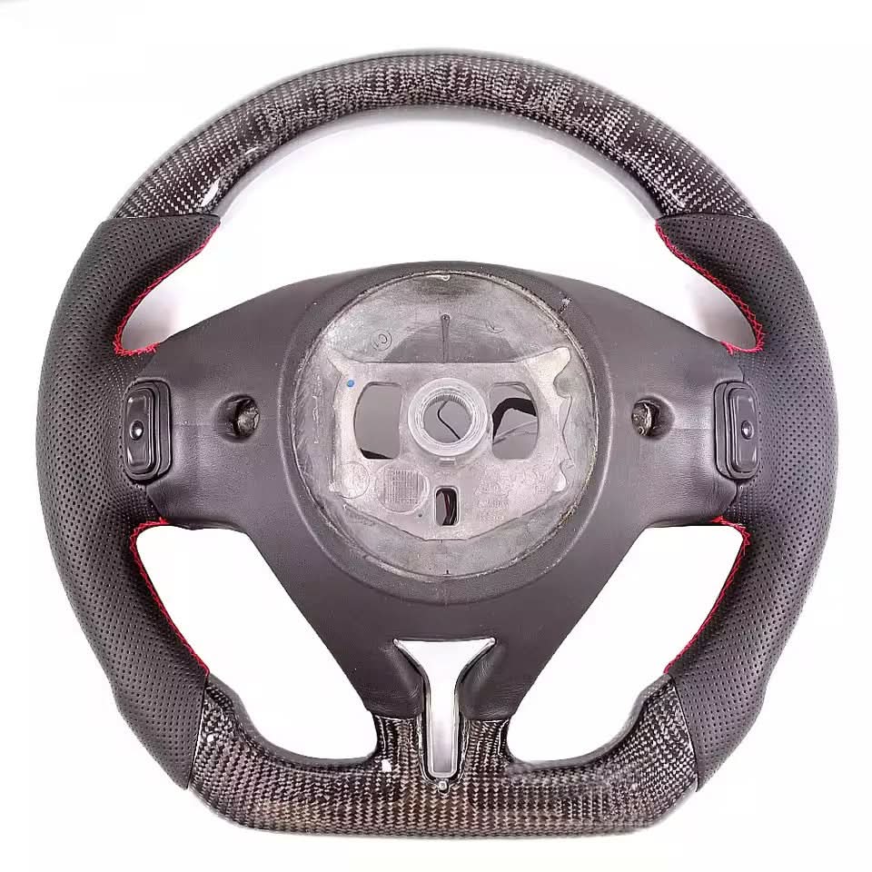 LED Carbon Fiber & Leather Steering Wheel - Maserati Ghibli (2014–2022) - Exotics Carbon Design