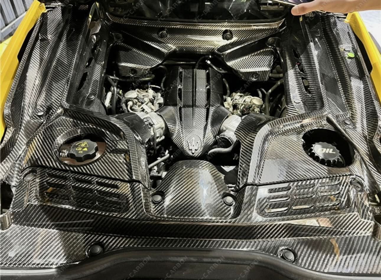 Maserati MC20 - Carbon Fiber Engine Bay Cover - Exotics Carbon Design