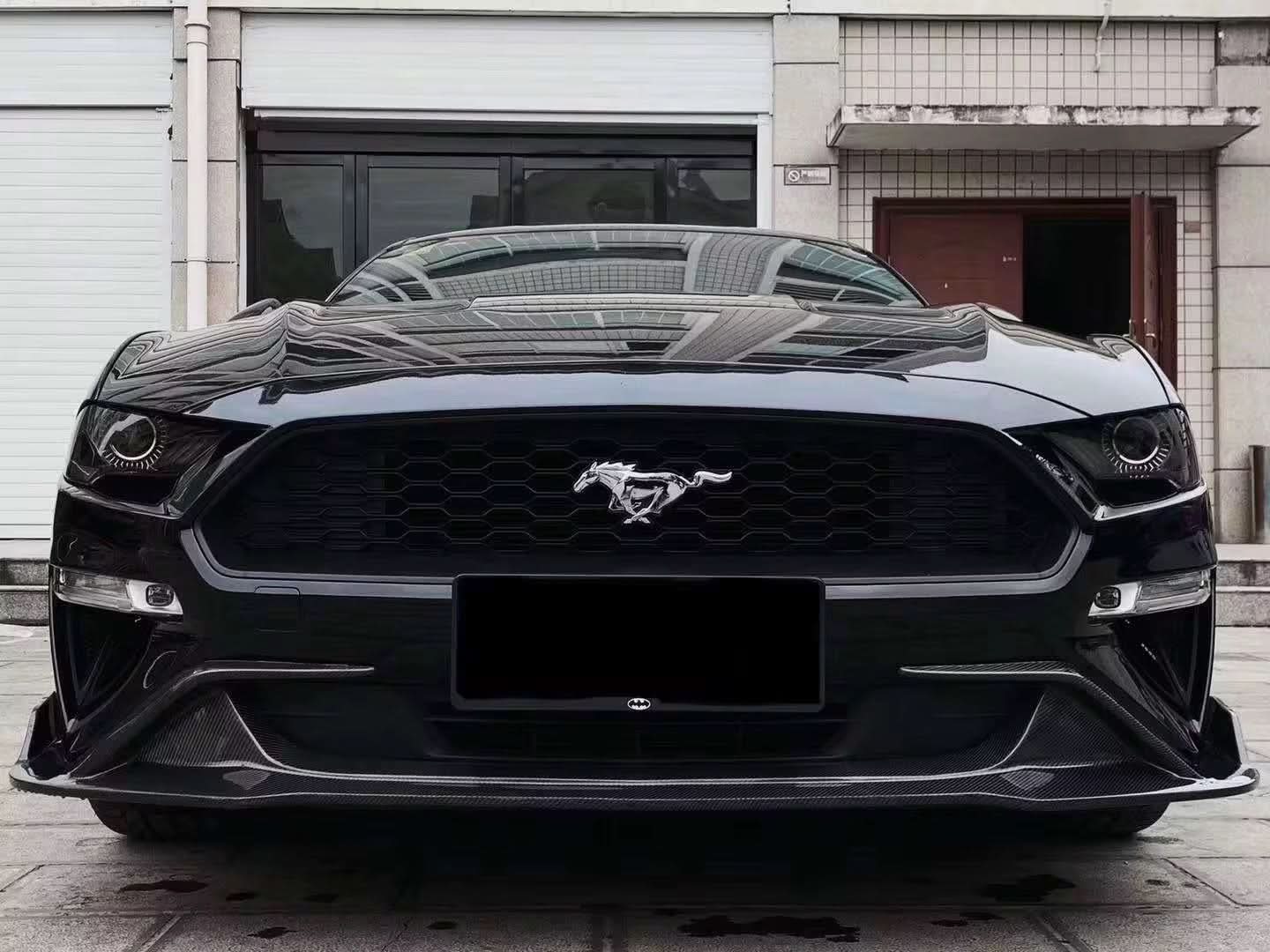Matte Black Front Lip - Ford Mustang S550 - Exotics Carbon Design