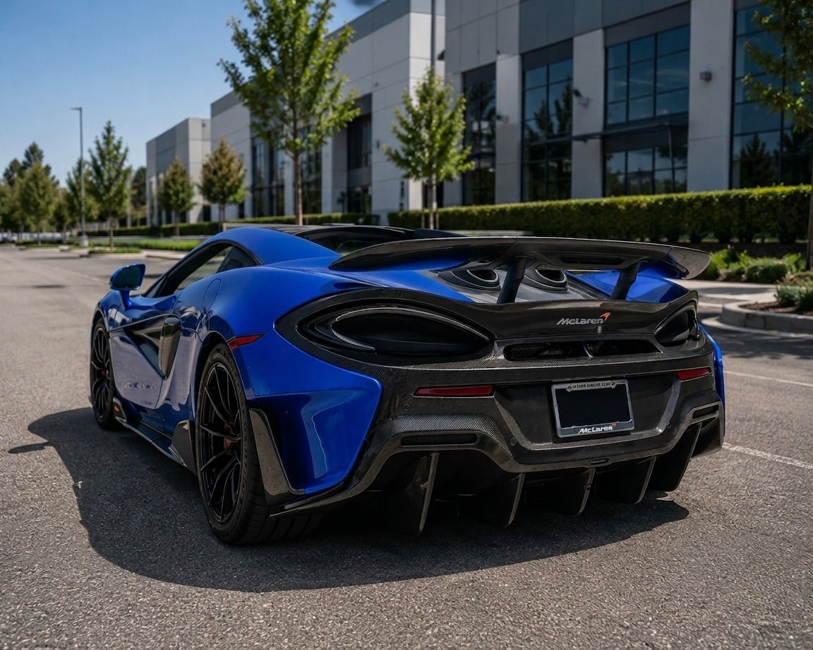 McLaren 540C / 570S / 570GT - Pre-Preg Carbon Fiber 600LT Style Rear Diffuser - Exotics Carbon Design