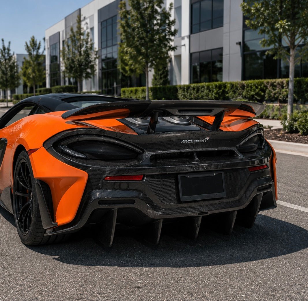 McLaren 540C / 570S / 570GT Pre-Preg Carbon Fiber 600LT Style Rear Spoiler - Exotics Carbon Design