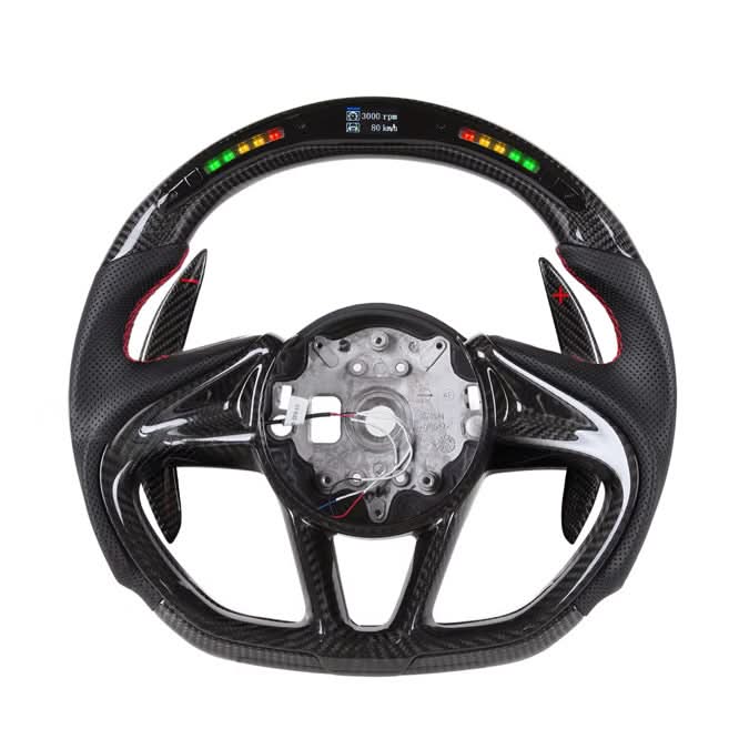 McLaren 720S - Carbon Fiber Steering Wheel with LED Display - Exotics Carbon Design