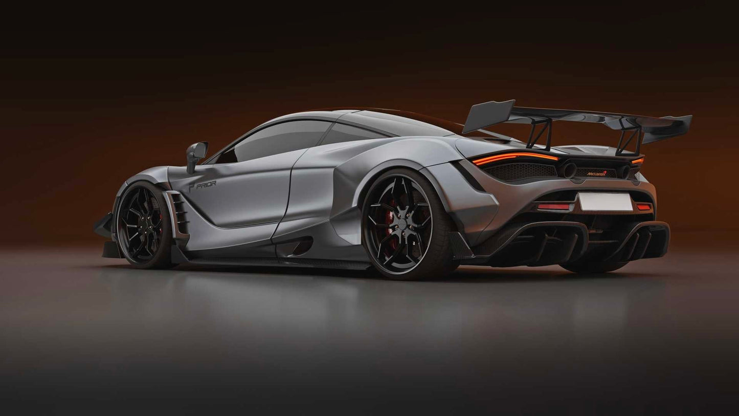 McLaren 720S GTR Style Carbon Fiber Dual Wing & Trunk Spoiler - Exotics Carbon Design