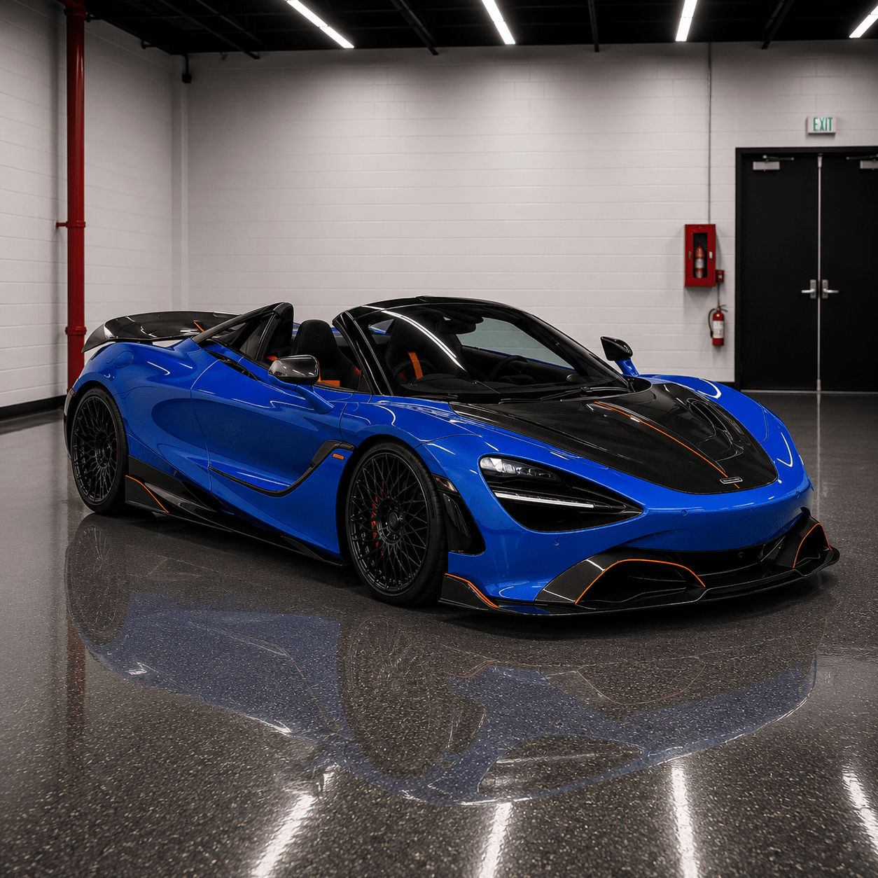 McLaren 720S GTR Style Carbon Fiber Front Lip - Exotics Carbon Design