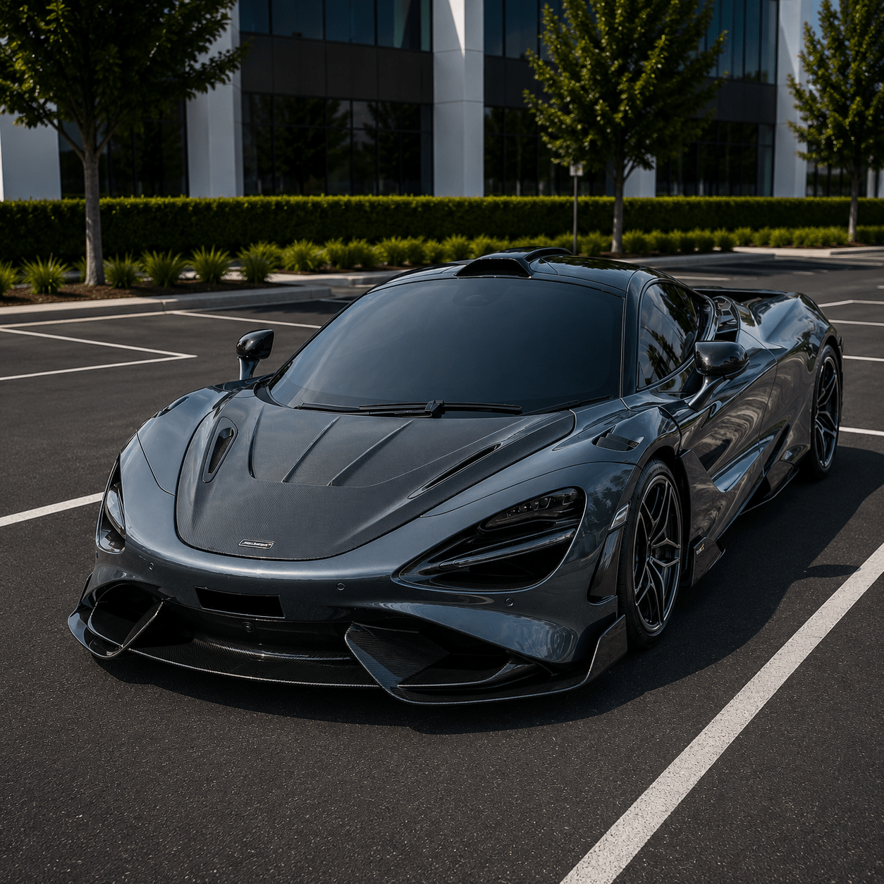 McLaren 720S – RFT Style Carbon Fiber Vented Front Hood - Exotics Carbon Design