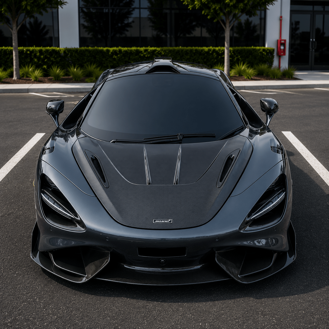 McLaren 720S – RFT Style Carbon Fiber Vented Front Hood - Exotics Carbon Design