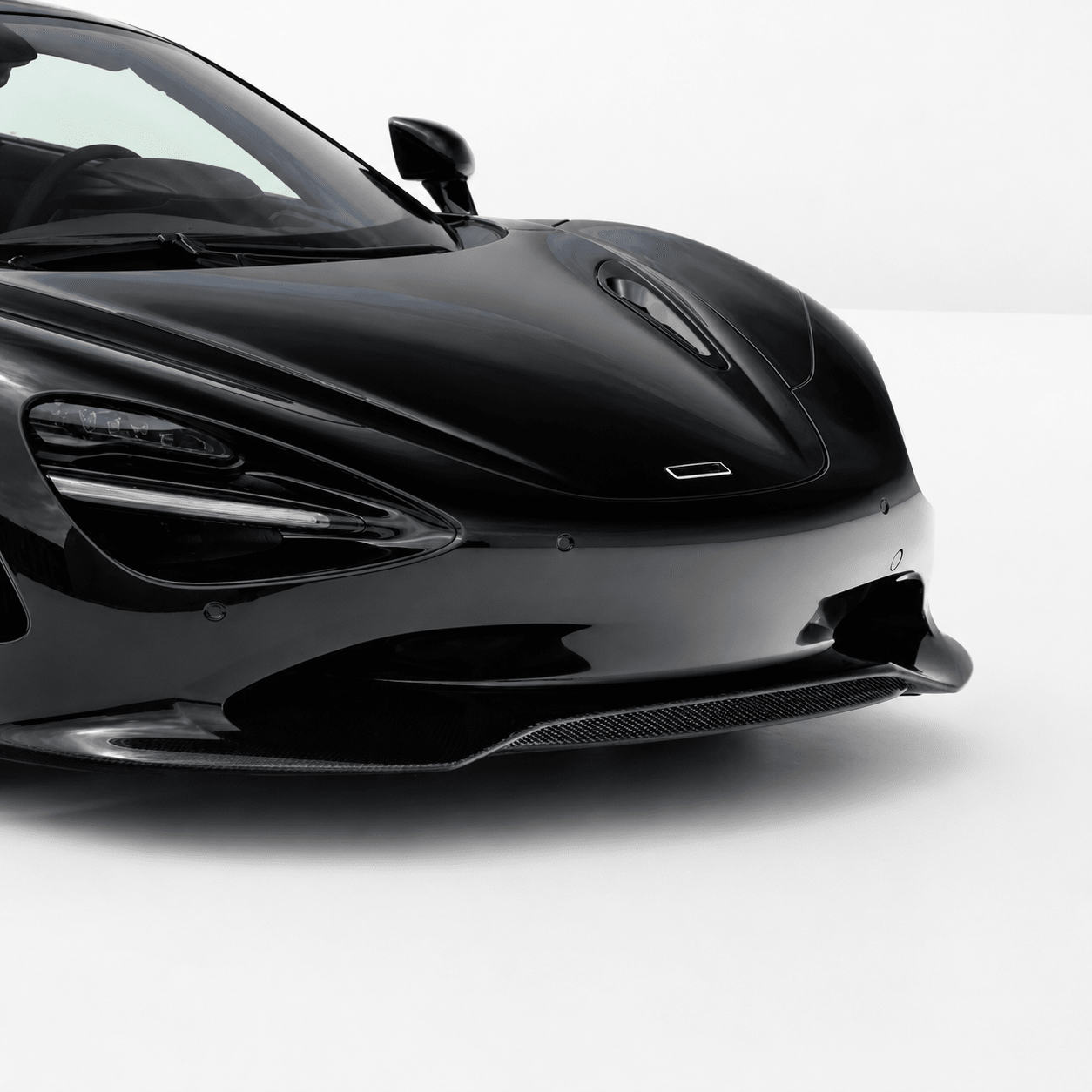 McLaren 720S V-Style Carbon Fiber Front Bumper Splitter - Exotics Carbon Design