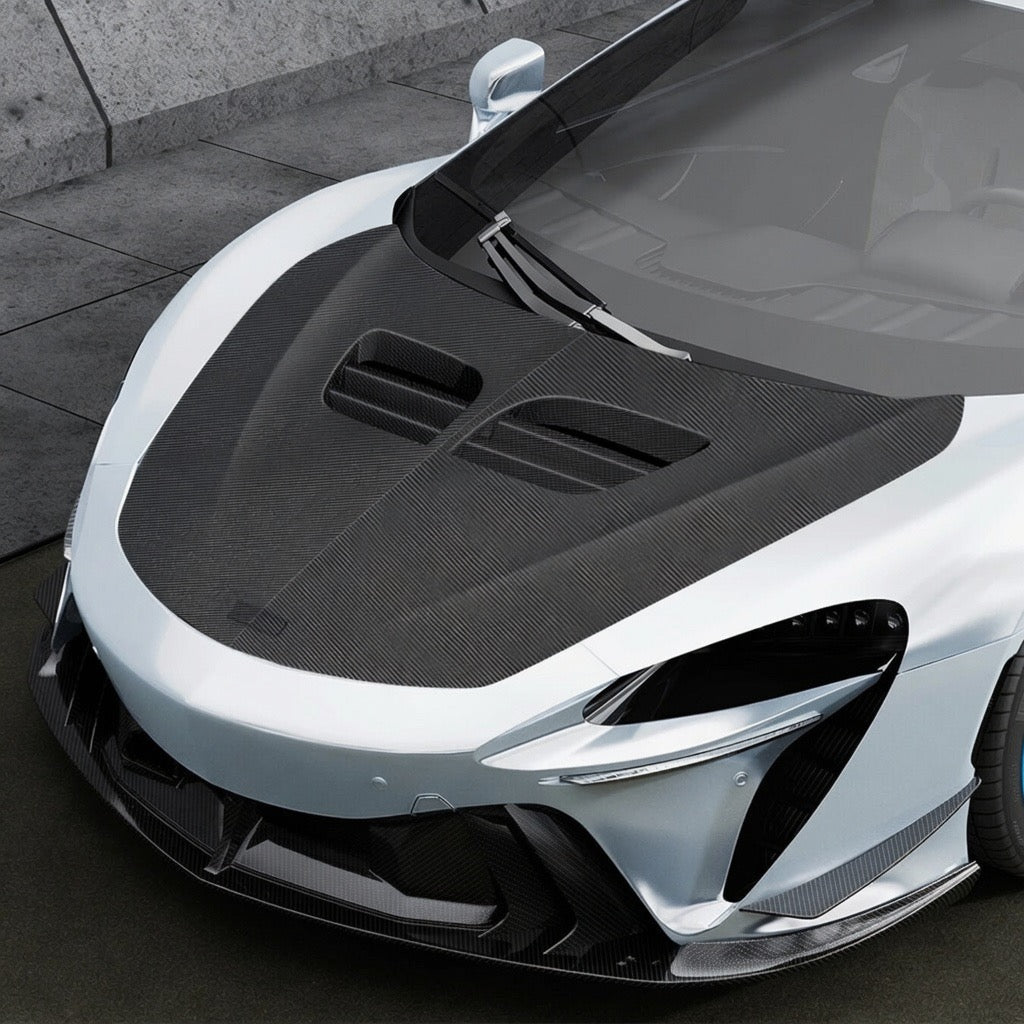 McLaren Artura MSY Style Carbon Fiber Vented Hood - Exotics Carbon Design