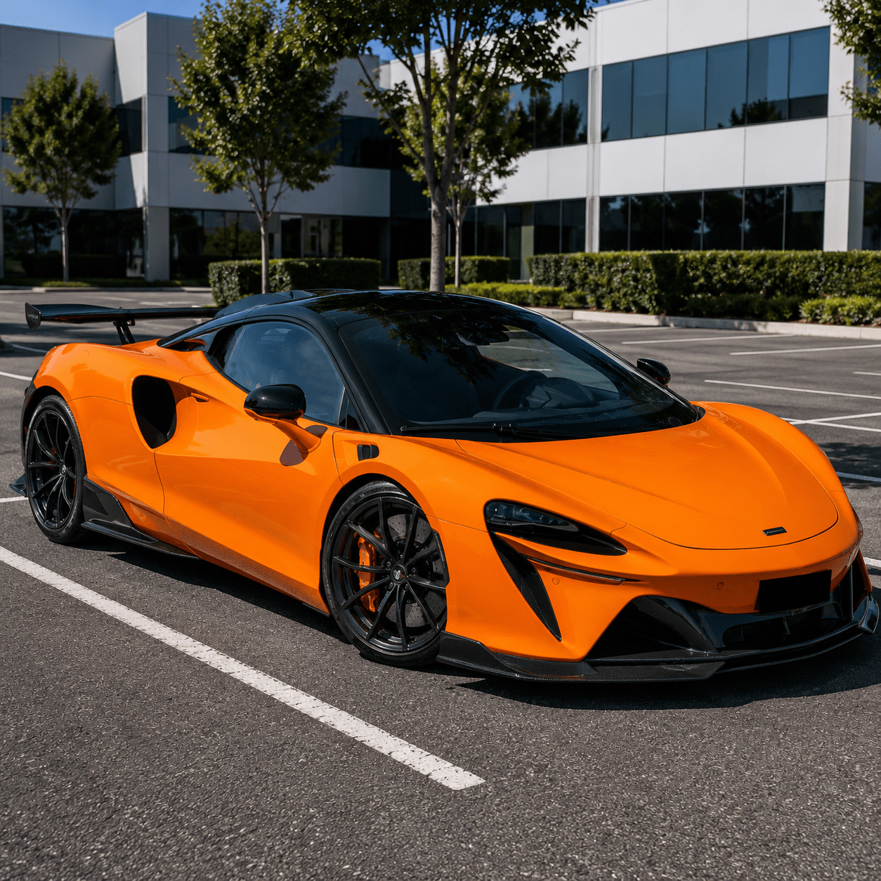 McLaren Artura V-Style Carbon Fiber Front Lip - Exotics Carbon Design