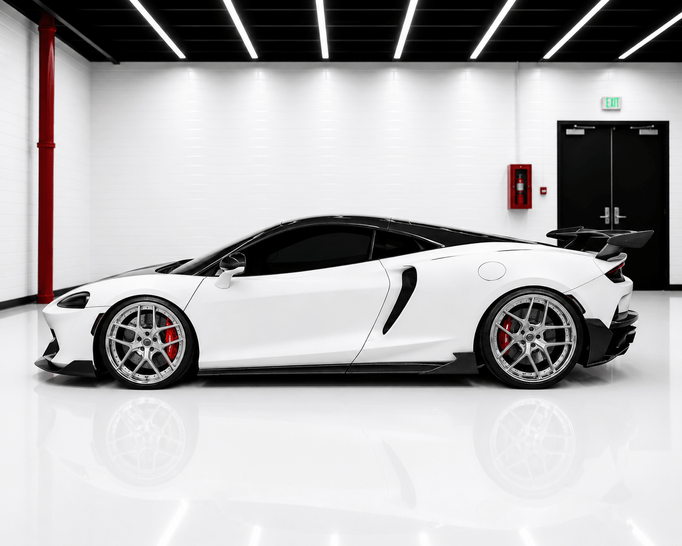McLaren GT V-Style Carbon Fiber Side Skirts - Exotics Carbon Design