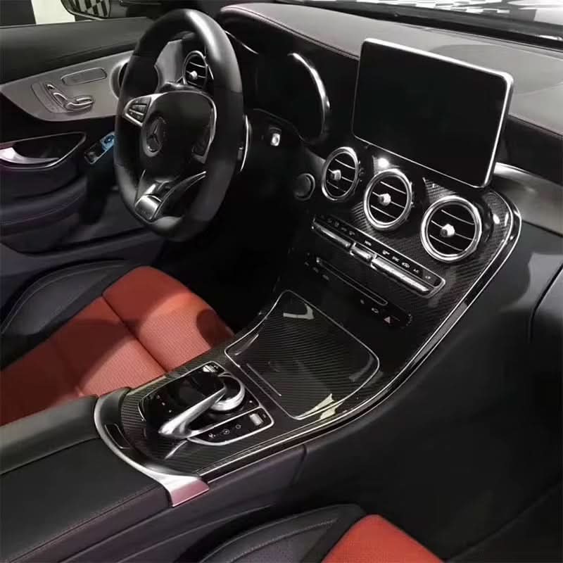 Mercedes - Benz C - Class / C43 / C63 – OEM Carbon Fiber Center Console Trim - Exotics Carbon Design